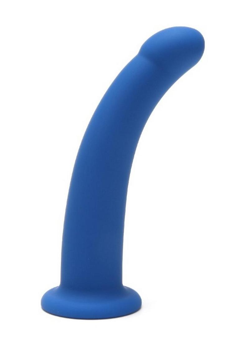 ME YOU US Blue Curved Silicone Dildo - Blue - 6in