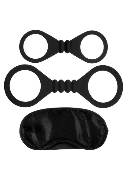 ME YOU US Bound to Please Blindfold, Silicone Wrist and Ankle Cuffs