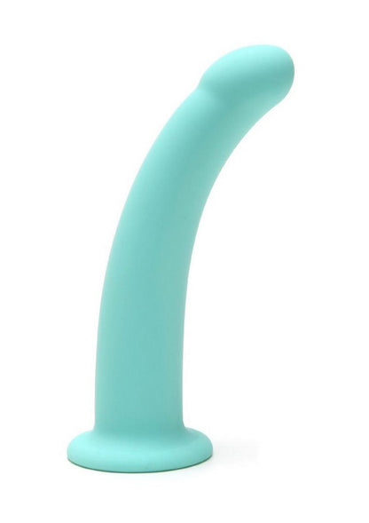 ME YOU US Curved Silicone Dildo - Aqua/Blue - 7in