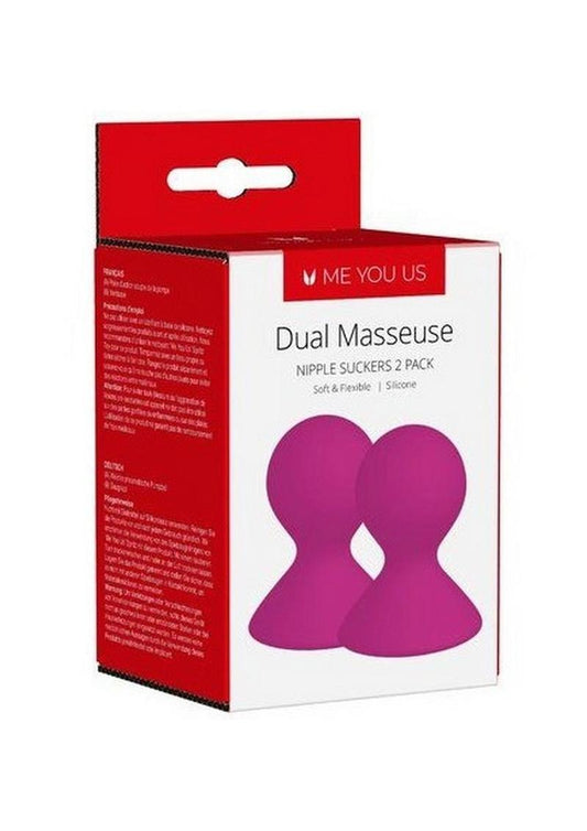 ME YOU US Dual Masseuse Silicone Nipple Suckers - Purple