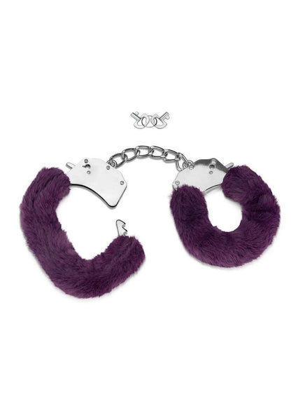 ME YOU US Furry Handcuffs - Purple/Silver