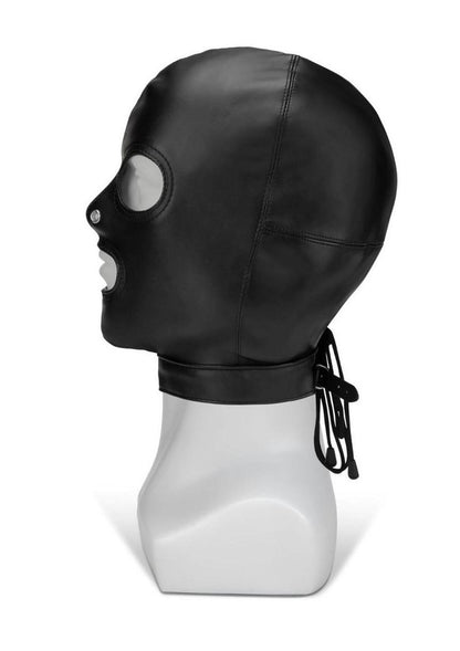 ME YOU US Hood with Eyes Nose Mouth Pu Leather Bondage Hood