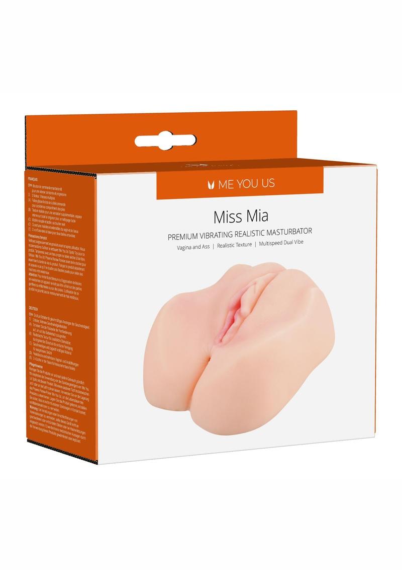 ME YOU US Miss Mia Premium Vibrating Realistic Masturbator - Pussy and Butt