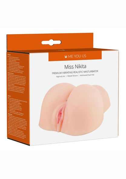 ME YOU US Miss Nikita Vibrating Realistic Masturbator - Pussy and Butt