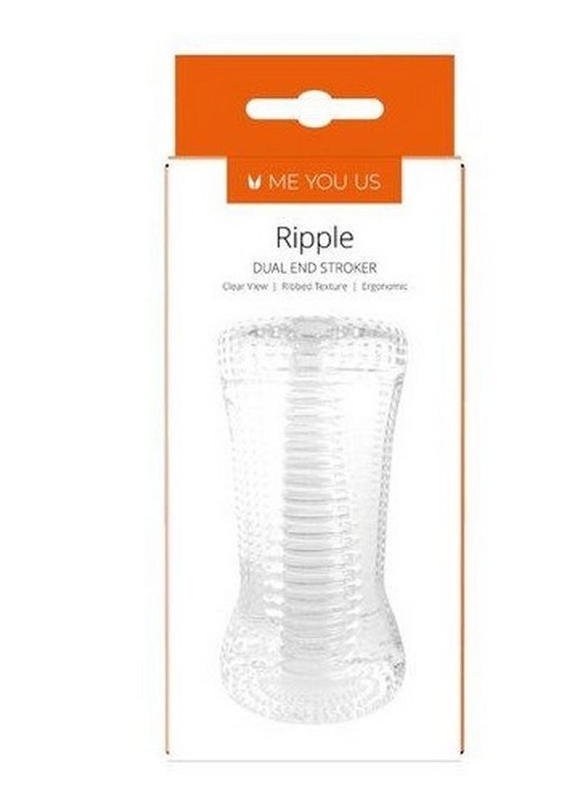 ME YOU US Ripple Dual End Stroker Masturbator - Clear