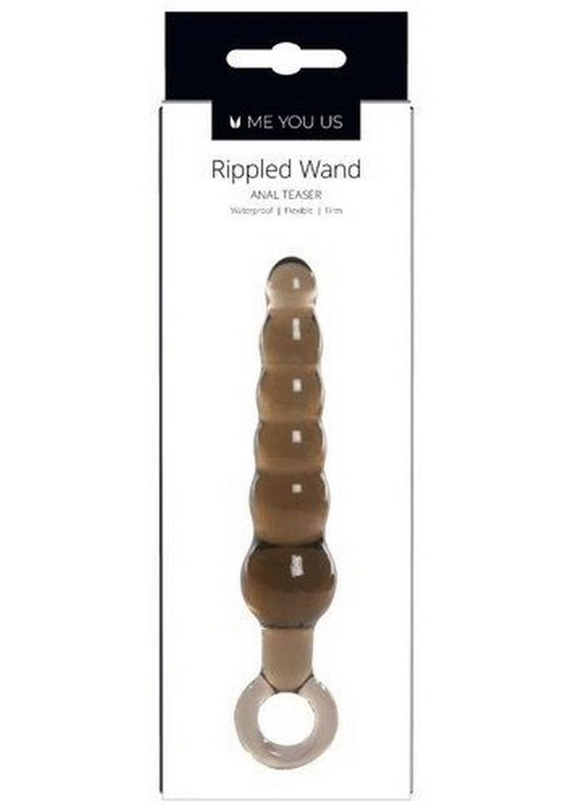 ME YOU US Rippled Anal Teaser Wand Anal Plug - Smoke - 5.75in