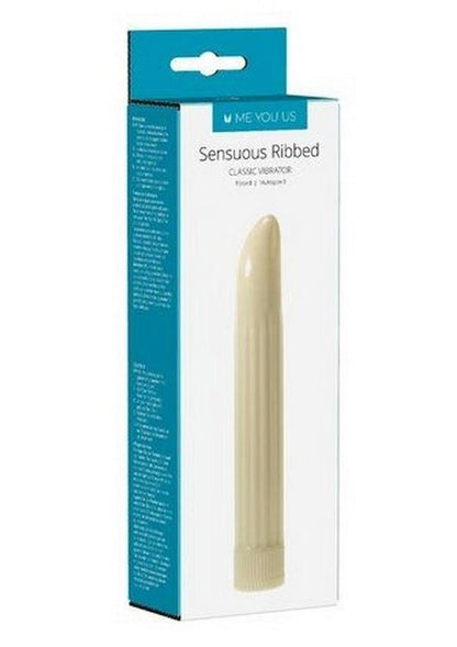 ME YOU US Sensuous Ribbed Vibrator - Ivory/White