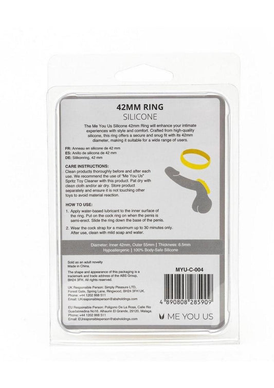 ME YOU US Silicone 42mm Cock Ring - Yellow