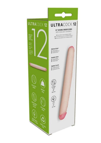 ME YOU US Ultra Cock 12 Double Dong Flexible Dildo - Vanilla - 12in