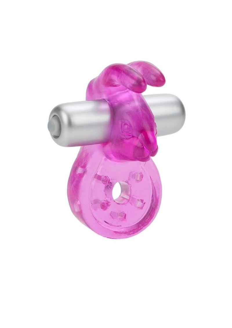 Micro Vibe Arouser Bunny Vibrating Cock Ring - Pink/Purple