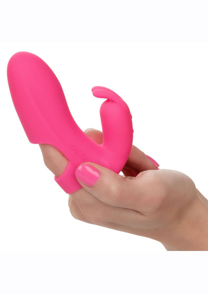 Mini Marvels Marvelous Pleasure Silicone Rechargeable Finger Massager - Pink