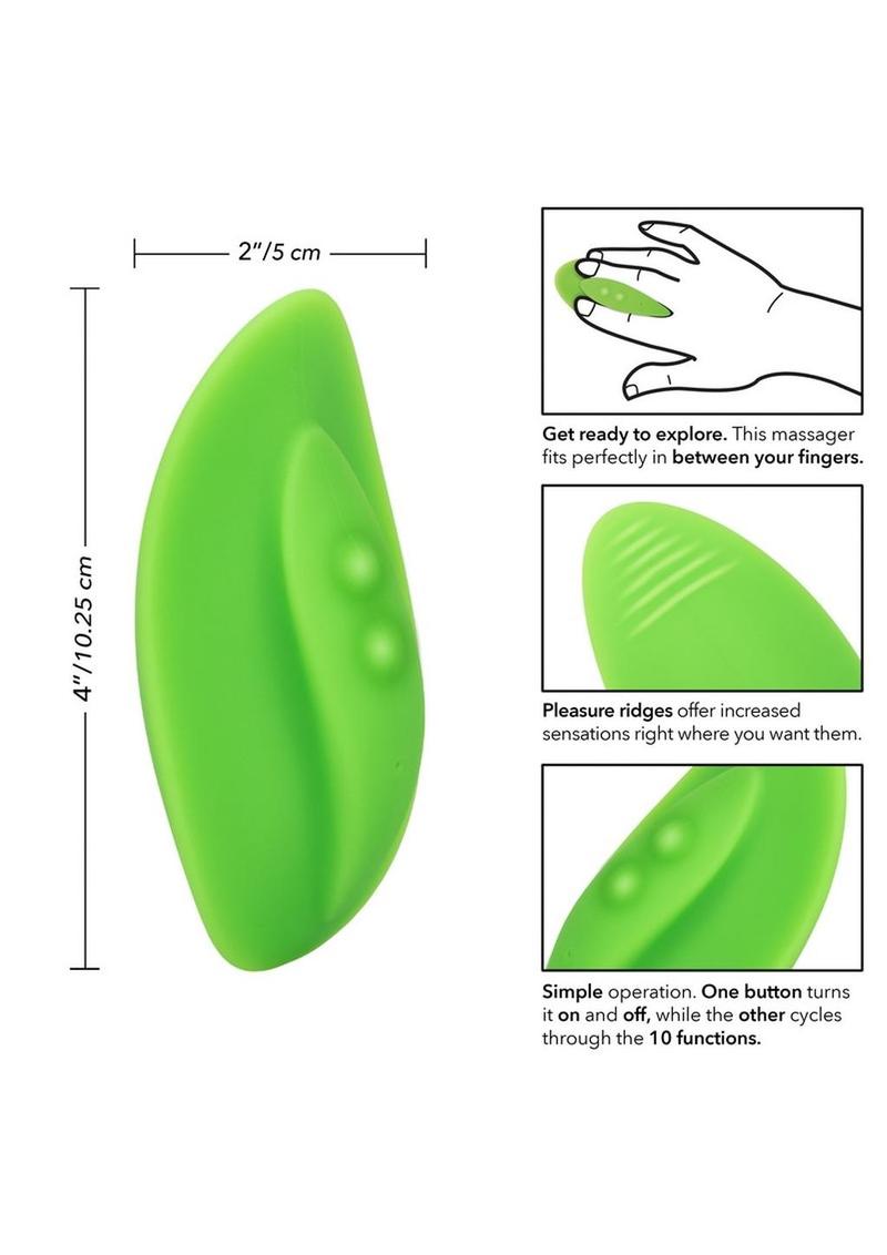 Mini Marvels Marvelous Teaser Silicone Rechargeable Massager - Green