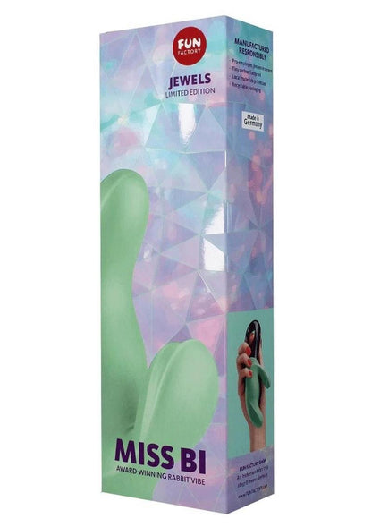 Miss Bi Silicone Vibrator with Clitoral Stimulator - Jade