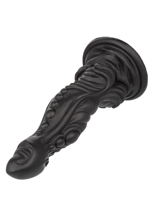 Monster Dong The Colossus Silicone Dildo - Black - 9.75in