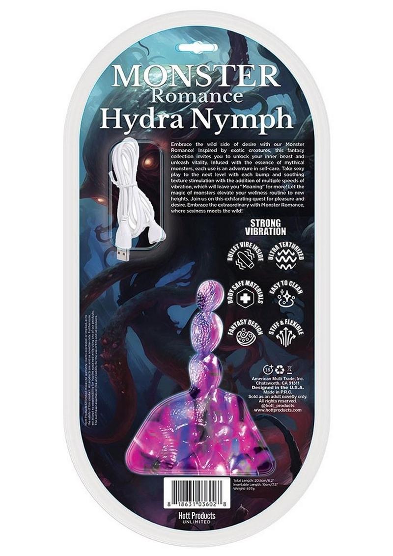 Monster Romance Hydra Nymph Rechargeable Silicone Dong - Lavender/Magenta/Purple/Red