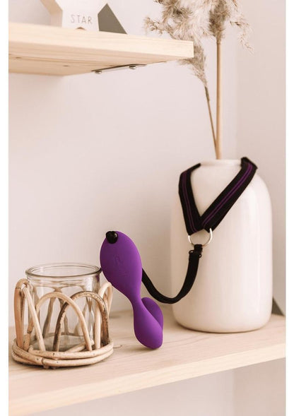 Mr. Hook Rechargeable Silicone Dual Vibrator - Purple