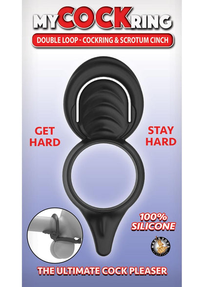 My Cockring Double Loop Silicone Cock Ring and Scrotum Cinch