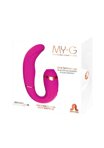 My G Rechargeable Silicone Double Stimulation Vibrator - Magenta/Purple