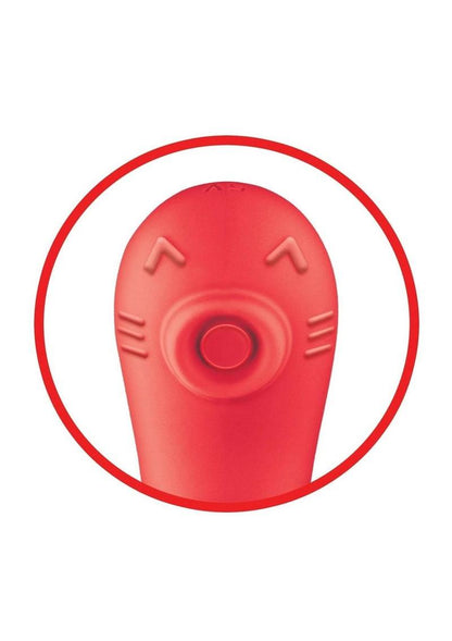 My Secret G-Spot Rechargeable Silicone Vibrator with Clitoral Stimulator - Red