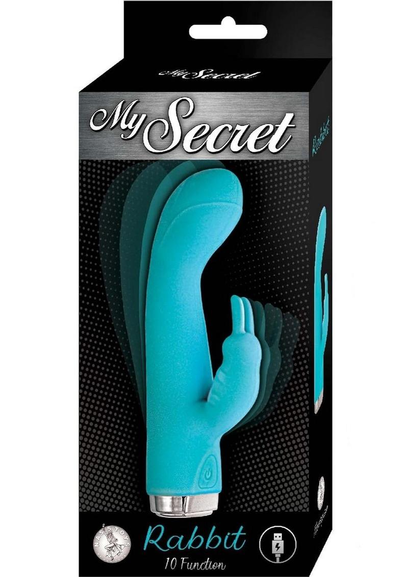 My Secret Rabbit Rechargeable Silicone Rabbit Vibrator - Aqua/Blue