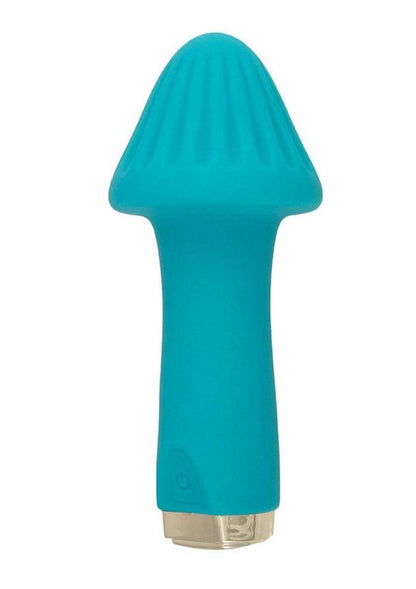 My Secret Shroom Rechargeable Silicone Vibrator - Aqua/Blue