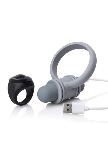 My Secret USB Rechargeable Vibrating Silicone Cock Ring Set For Him Waterproof