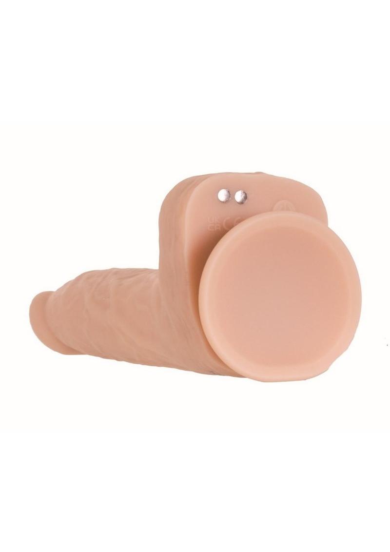 Naked Addiction Maximum Thrusting and Vibrating Rechargeable Silicone Dong with Remote Control