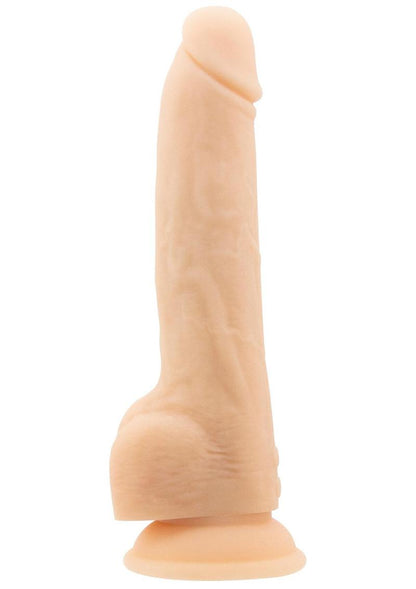 Naked Addiction Silicone Rechargeable Thrusting Dildo - Flesh/Vanilla - 9in