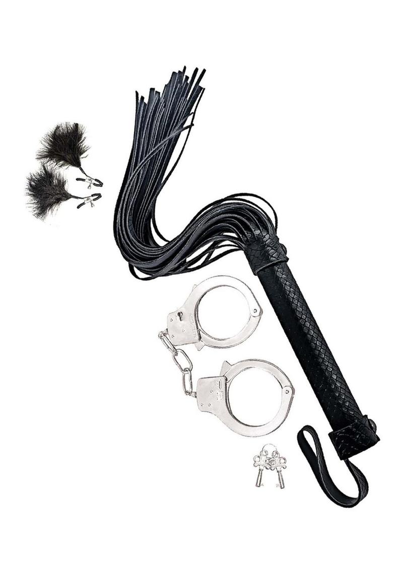 Nasstoys Bondage Whip,feather and Cuffs