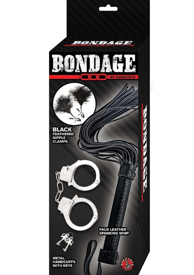 Nasstoys Bondage Whip,feather and Cuffs