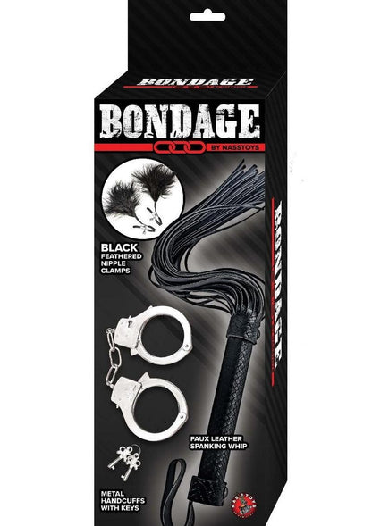 Nasstoys Bondage Whip,feather and Cuffs