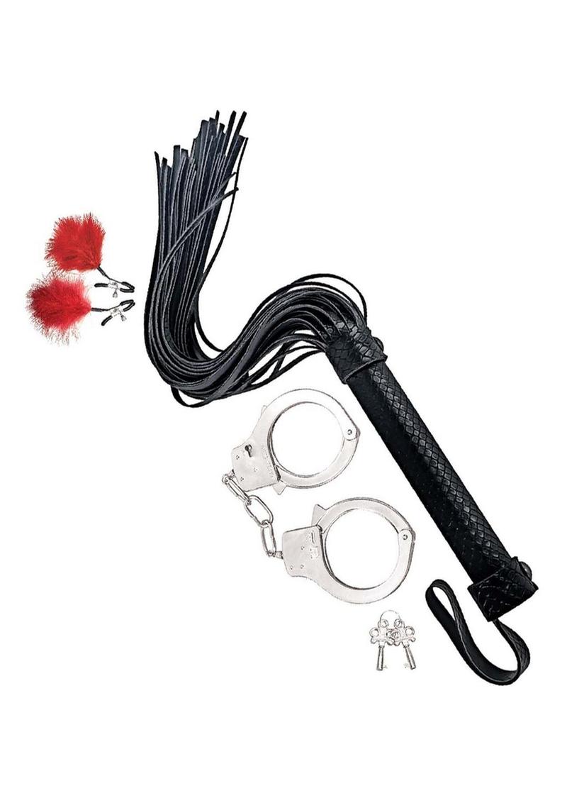 Nasstoys Bondage Whip,feather and Cuffs