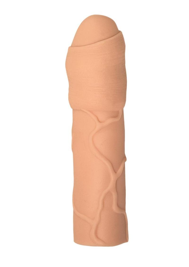 Natural Realskin Uncircumcised Xtender Vibrating Sleeve - Vanilla