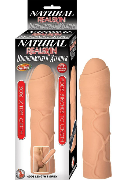 Natural Realskin Uncircumcised Xtender Vibrating Sleeve