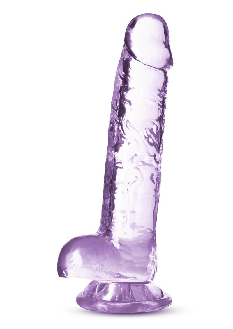 Naturally Yours Crystalline Dildo 7in - Amethyst - Purple