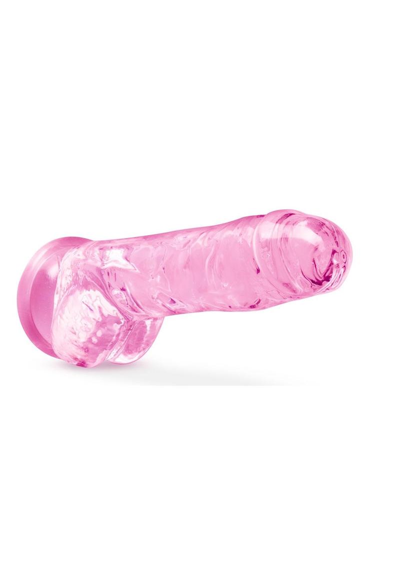 Naturally Yours Crystalline Dildo - Pink/Rose - 8in