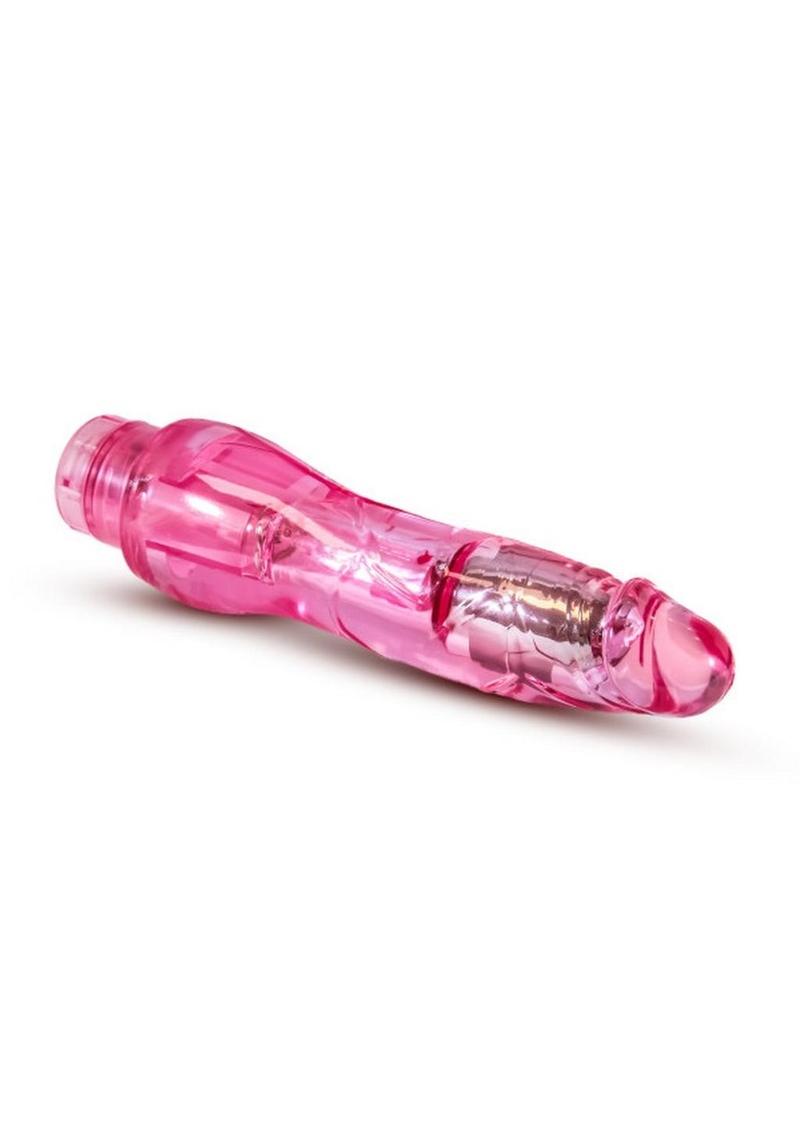 Naturally Yours Fantasy Vibrating Dildo - Pink - 8.5in