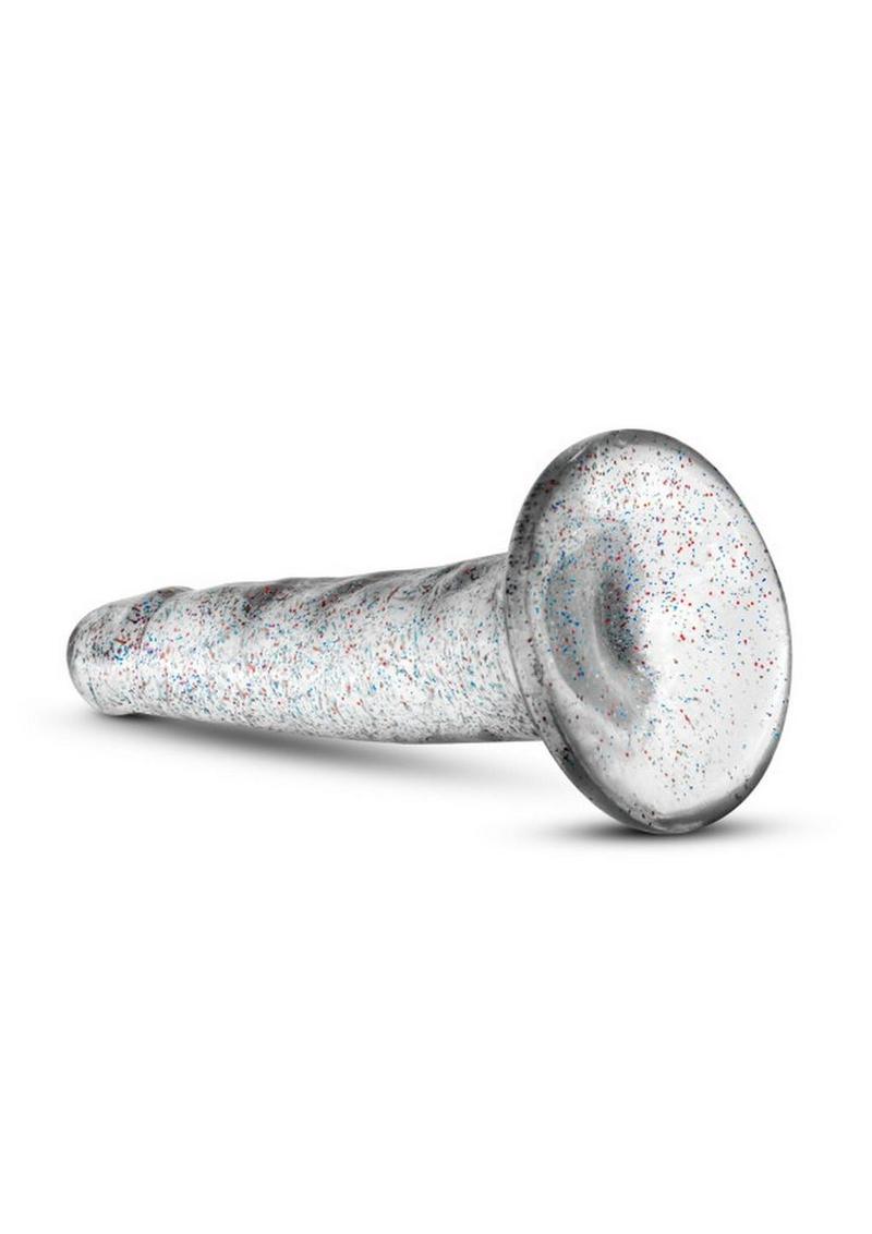 Naturally Yours Glitter Dildo - Clear - 5.5in