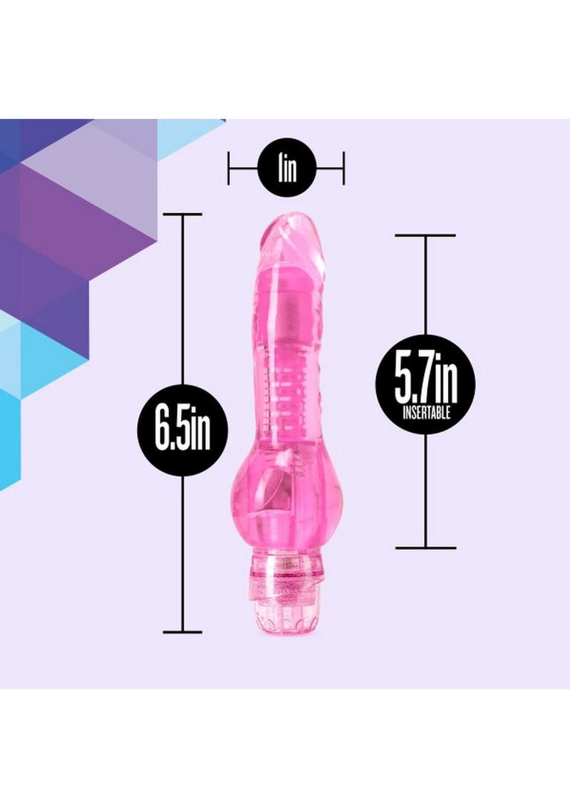 Naturally Yours Mr. Right Now Vibrating Dildo - Pink - 6.5in