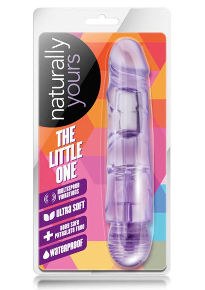 Naturally Yours The Little One Vibrating Dildo - Purple - 6.7in