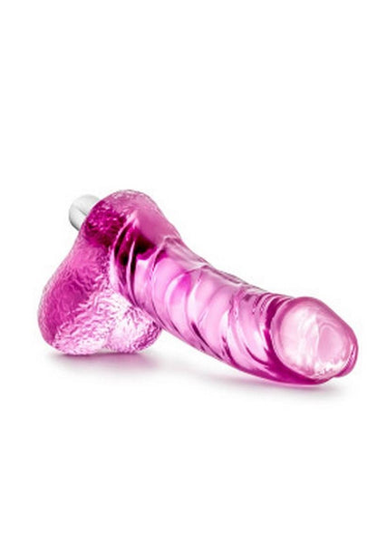 Naturally Yours Vibrating Ding Dong Dildo - Pink - 6.5in