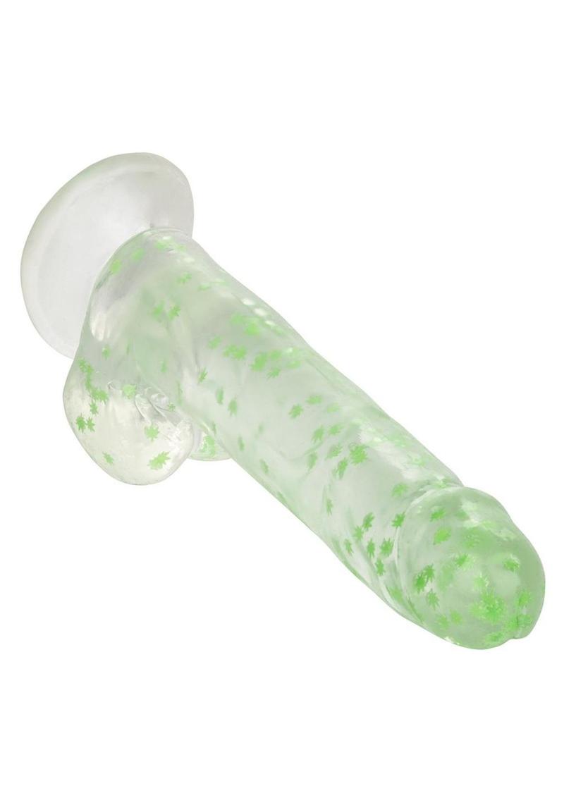 Naughty Bits I Leaf Dick Glow In The Dark Weed Leaf Filled Dildo - Glow In The Dark/Green