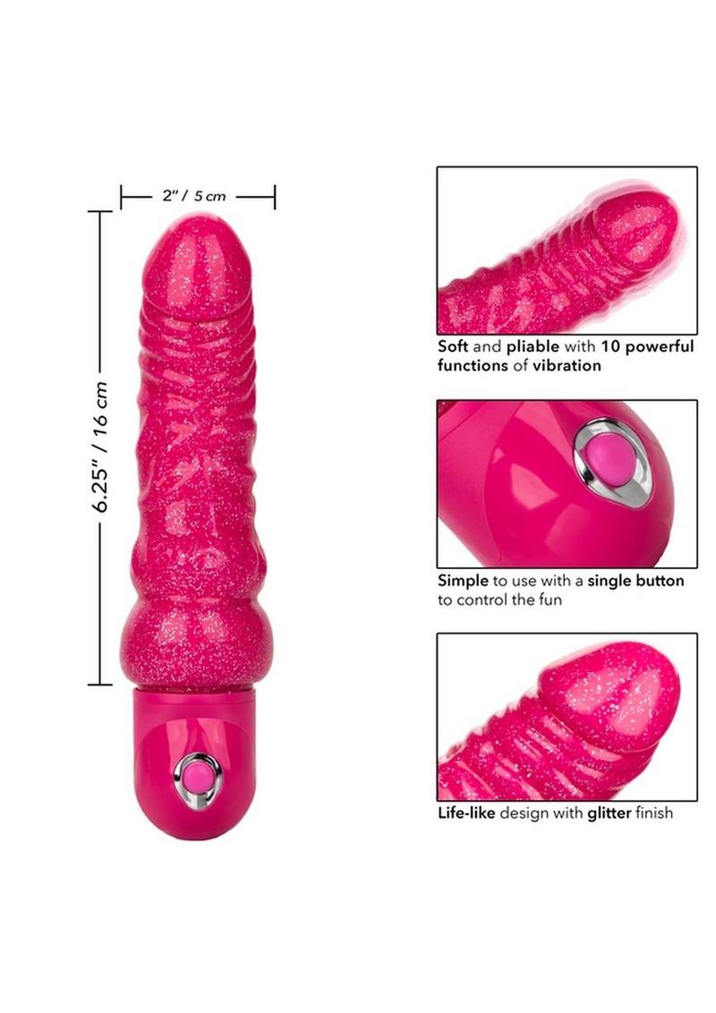 Naughty Bits Lady Boner Bendable Personal Vibrator - Pink - 6.25in