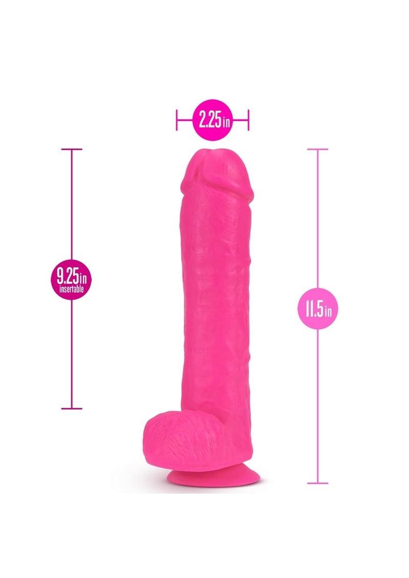 Neo Dual Density Dildo - Neon Pink/Pink - 11in