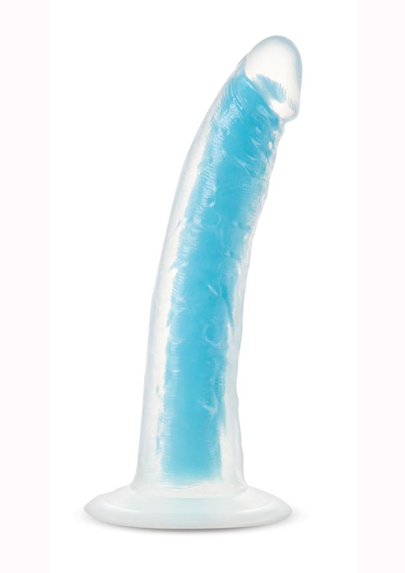 Neo Elite Glow In The Dark Dildo - Blue/Glow In The Dark - 7.5in