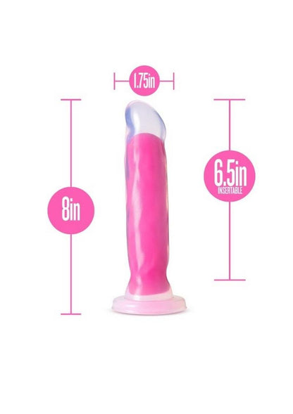 Neo Elite Glow In The Dark Marquee Silicone Dual Dense Dildo