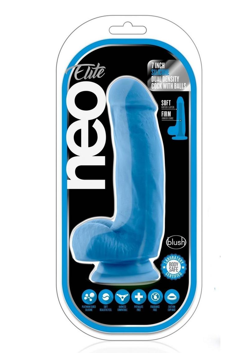 Neo Elite Silicone Dual Density Cock with Balls