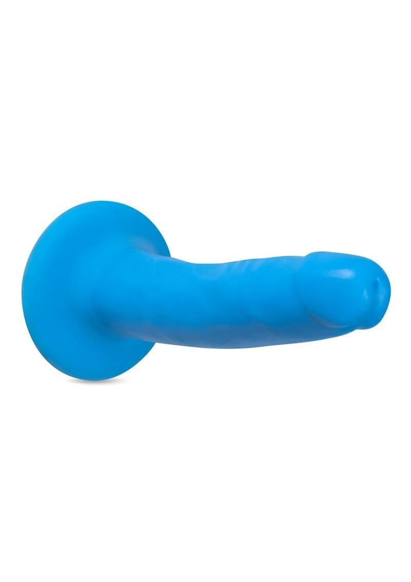 Neo Elite Silicone Dual Density Dildo - Blue - 6in