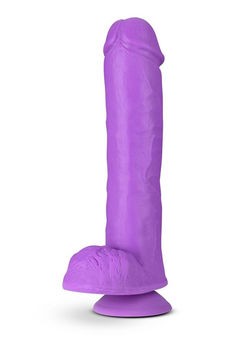 Neo Elite Silicone Dual Density Dildo with Balls - Purple - 11in