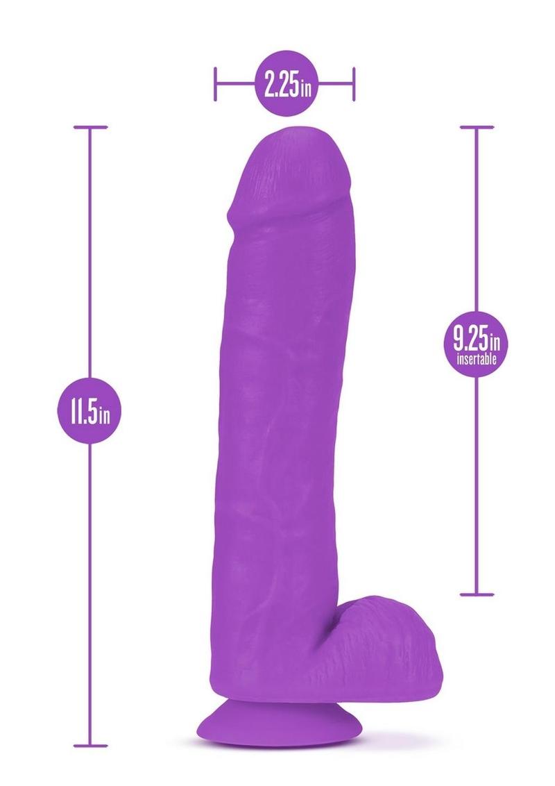 Neo Elite Silicone Dual Density Dildo with Balls